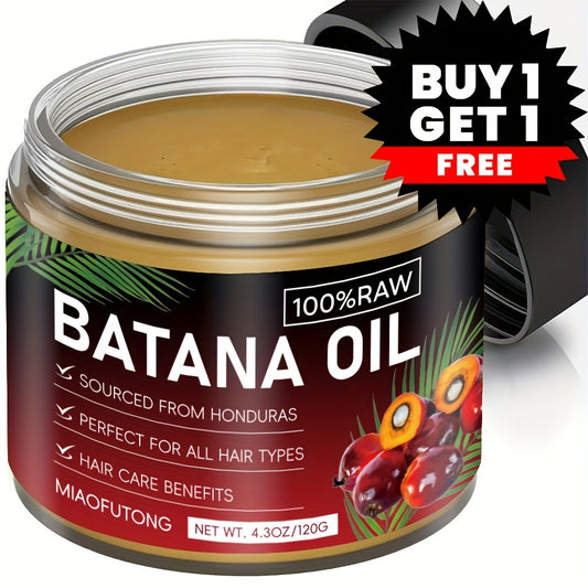 [Honduras Batana Hair Oil] 2pcs Honduras Batana Hair Oil, pure cold-pressed extract, unrefined, moisturizes the scalp and hair, strengthens hair, prevents breakage and split ends, enhances shine, suitable for dry, damaged hai