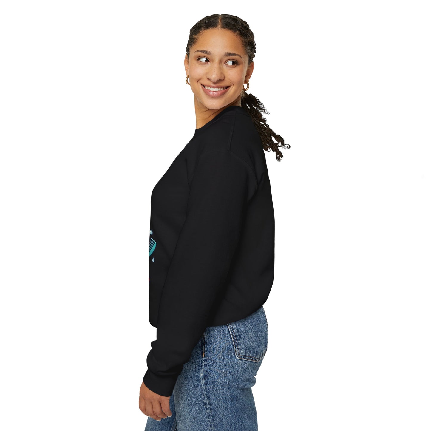 Wash Day Struggles Sweatshirt — Funny Natural Hair Care Crewneck