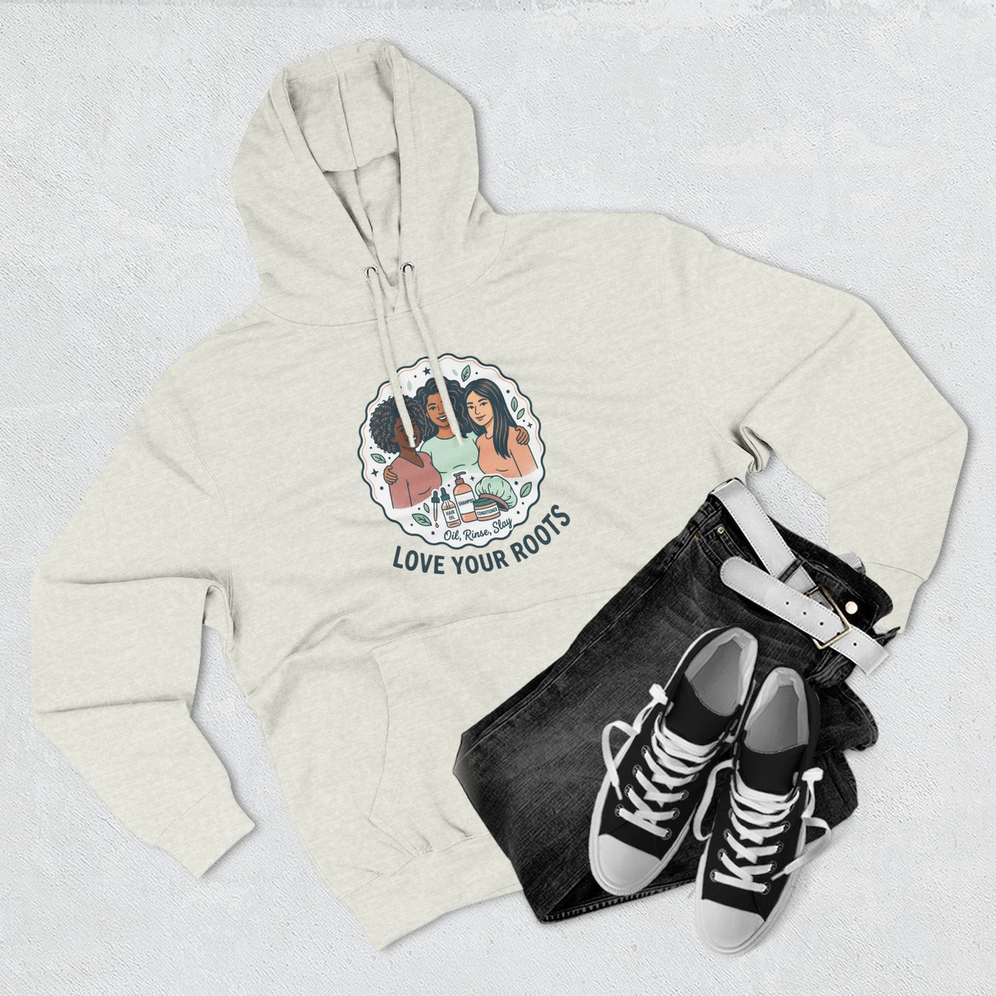 Love Your Roots Hoodie — Women's Multicultural Pride Graphic Pullover