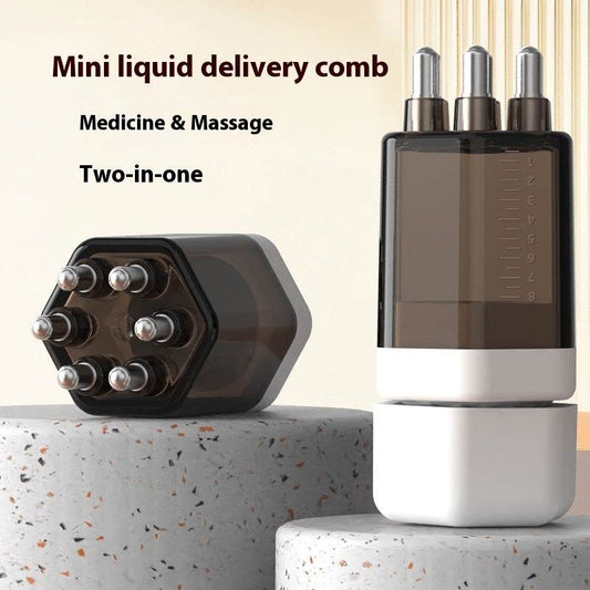 Hair Growth Inhaler Comb Hexagonal Ball Massage Comb with Essential Oil Liquid Guide for Hair Fixing - NamafadStore