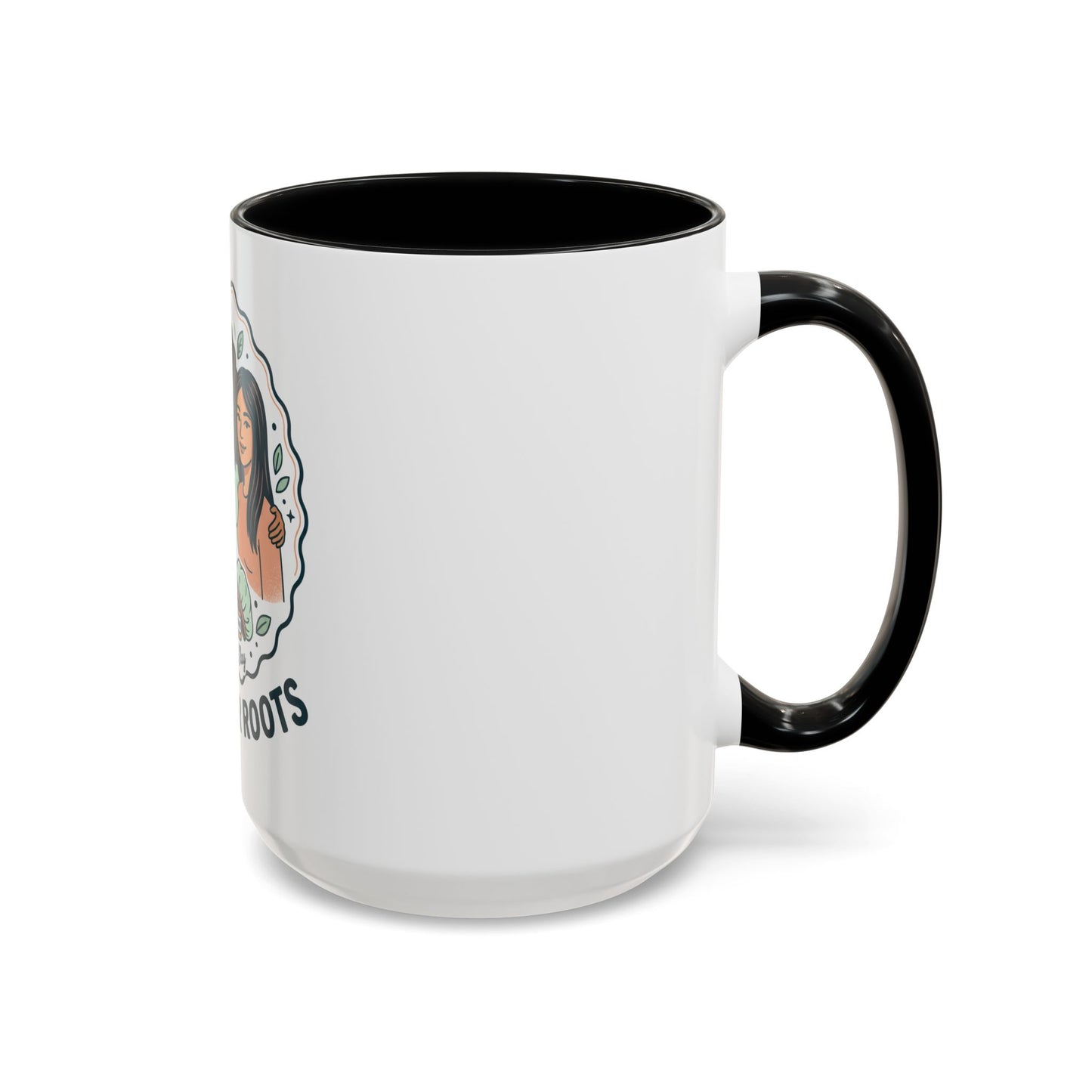 Love Your Roots Coffee Mug — Women’s Natural Hair Care Illustration (11/15oz)