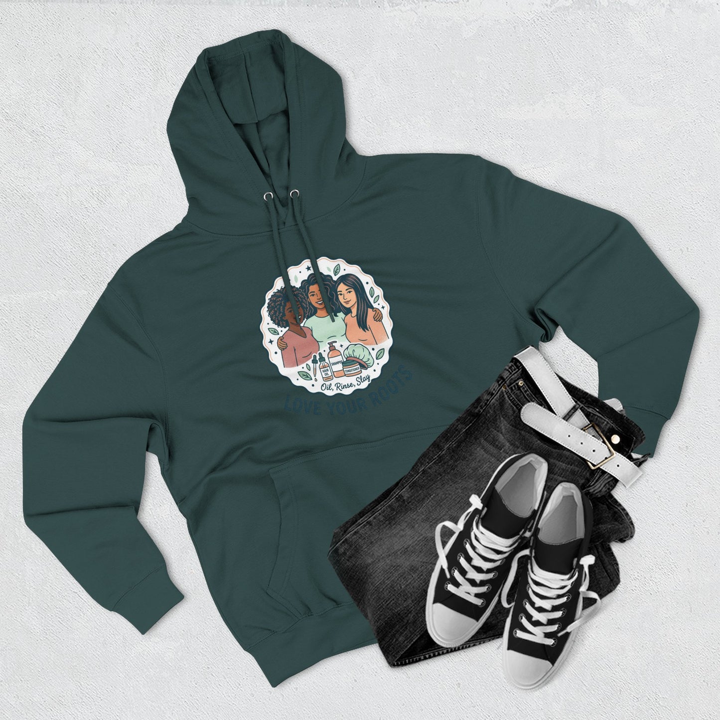 Love Your Roots Hoodie — Women's Multicultural Pride Graphic Pullover