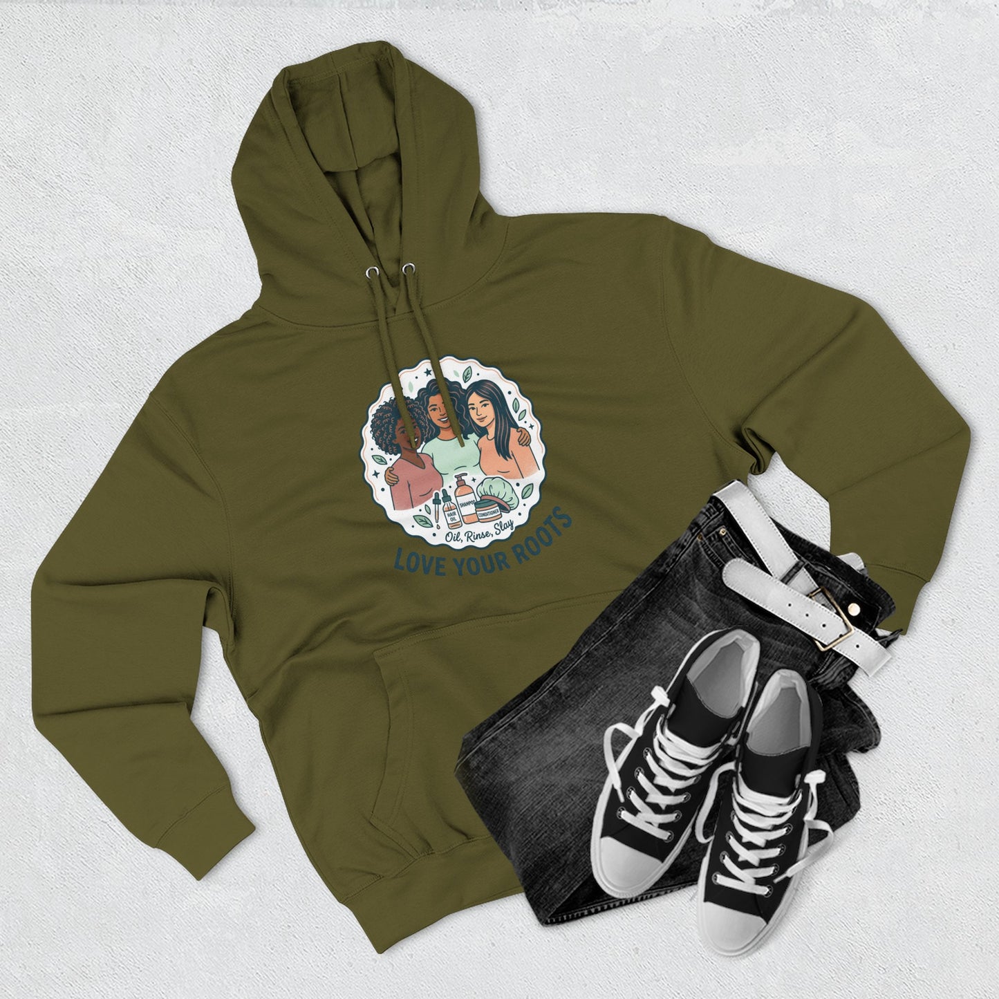 Love Your Roots Hoodie — Women's Multicultural Pride Graphic Pullover