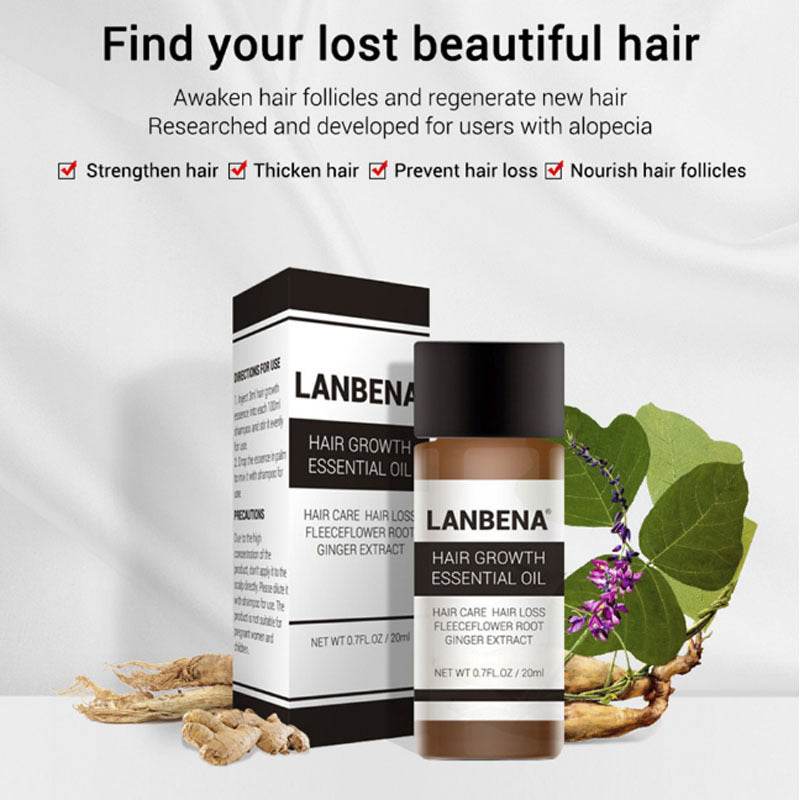 LANBENA Hair Care Essential Oil Hair Growth Treatment Prevention Hair Loss Treatment 20ml - NamafadStore
