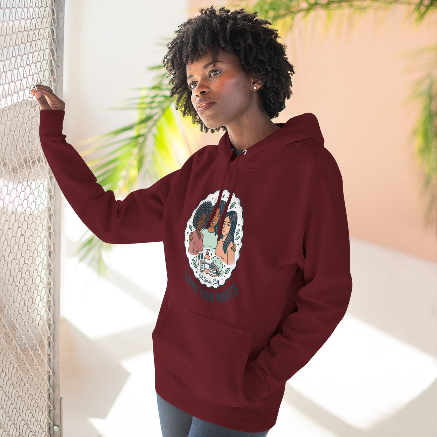 Love Your Roots Hoodie — Women's Multicultural Pride Graphic Pullover