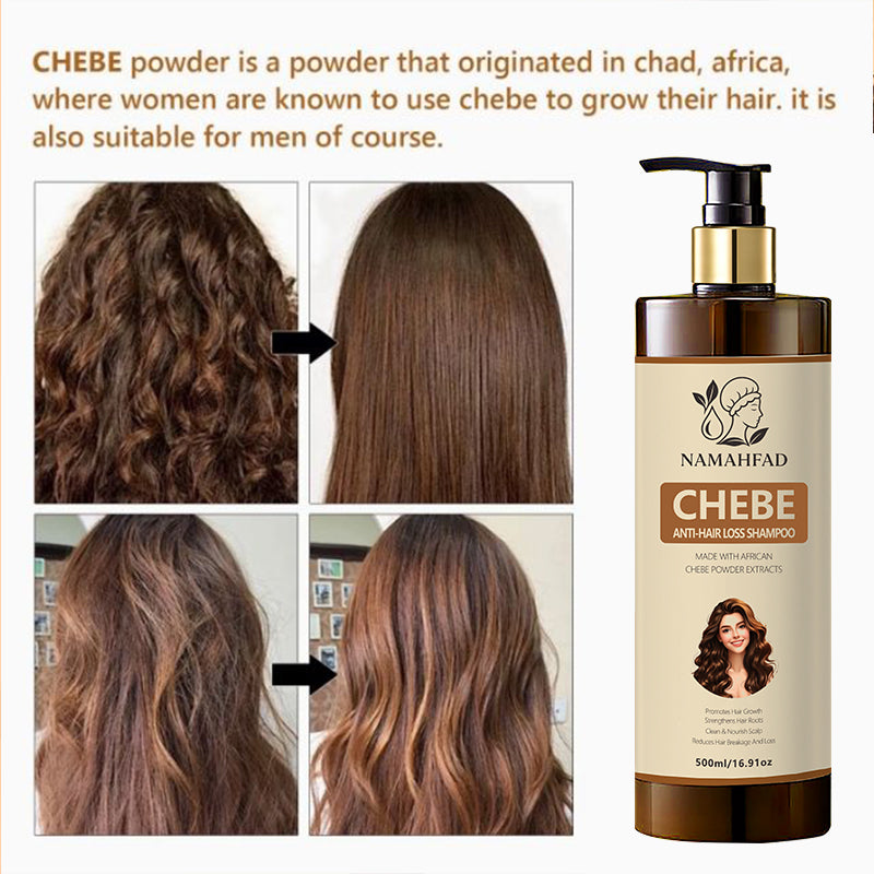 Namahfad Chebe Shampoo & Conditioner Set – Strengthening, Anti‑Breakage & Moisturizing | African Chebe Powder Extracts | Hair Growth & Length Retention