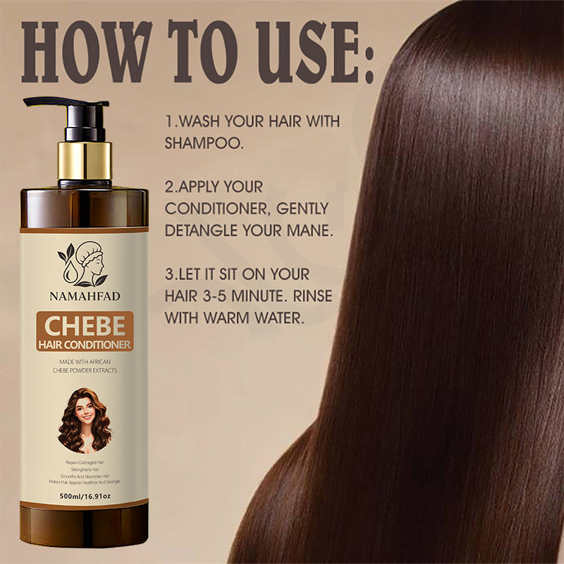 Namahfad Chebe Shampoo & Conditioner Set – Strengthening, Anti‑Breakage & Moisturizing | African Chebe Powder Extracts | Hair Growth & Length Retention