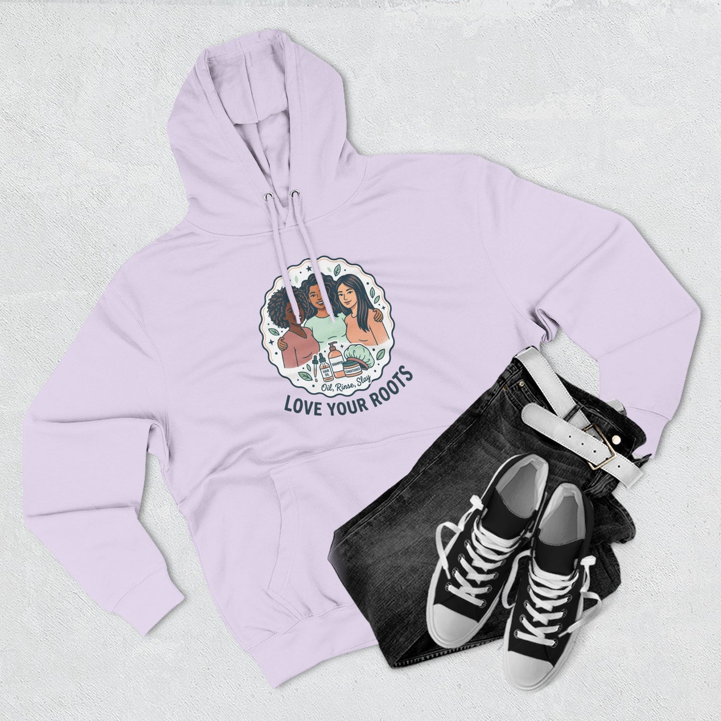 Love Your Roots Hoodie — Women's Multicultural Pride Graphic Pullover