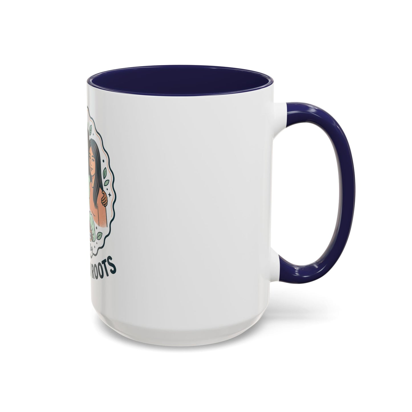 Love Your Roots Coffee Mug — Women’s Natural Hair Care Illustration (11/15oz)