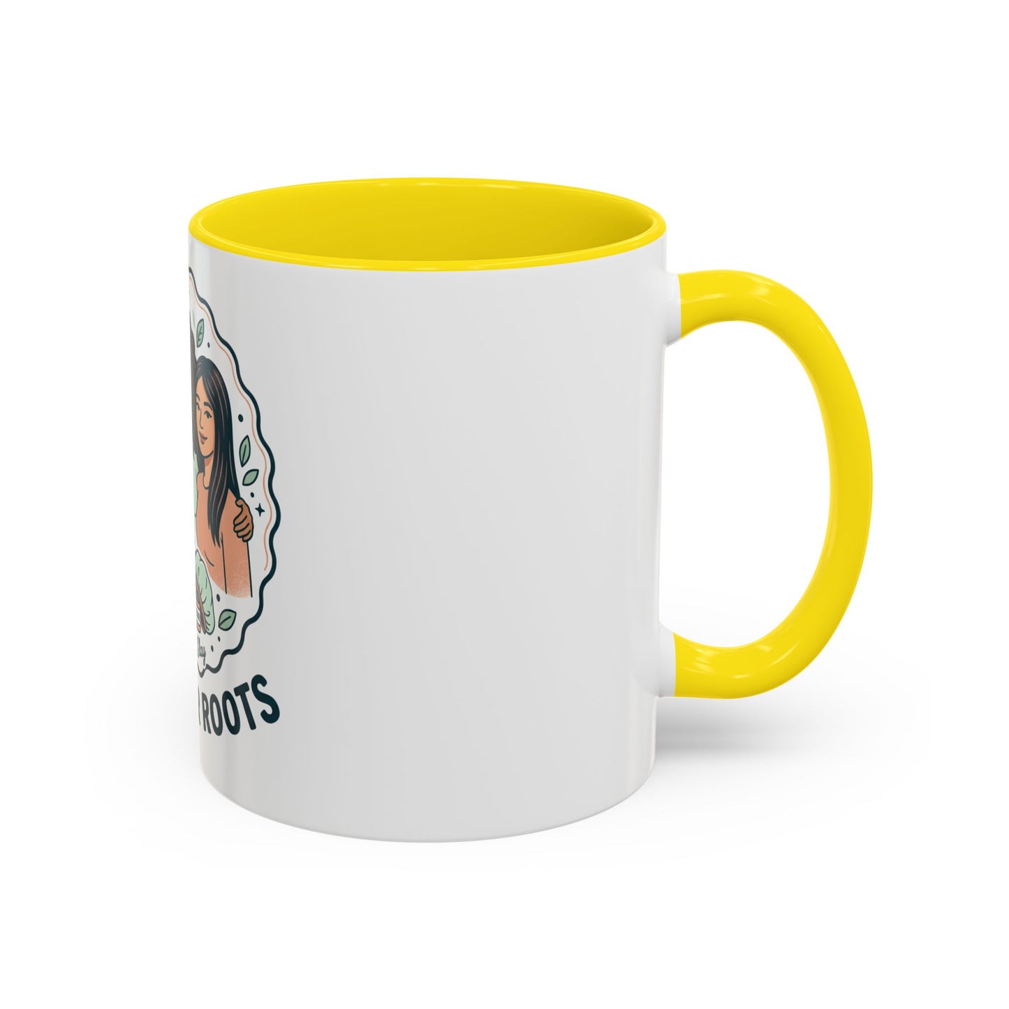 Love Your Roots Coffee Mug — Women’s Natural Hair Care Illustration (11/15oz)