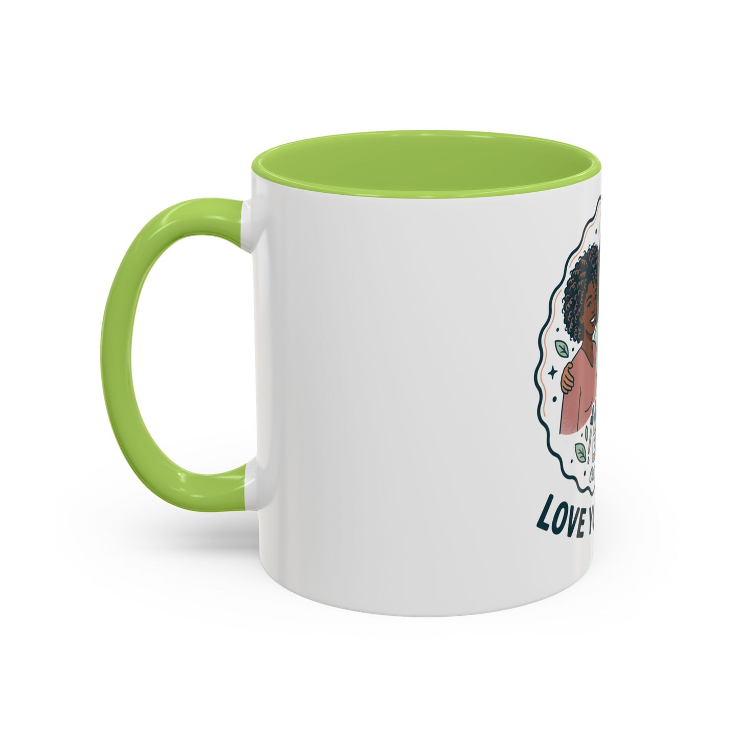Love Your Roots Coffee Mug — Women’s Natural Hair Care Illustration (11/15oz)