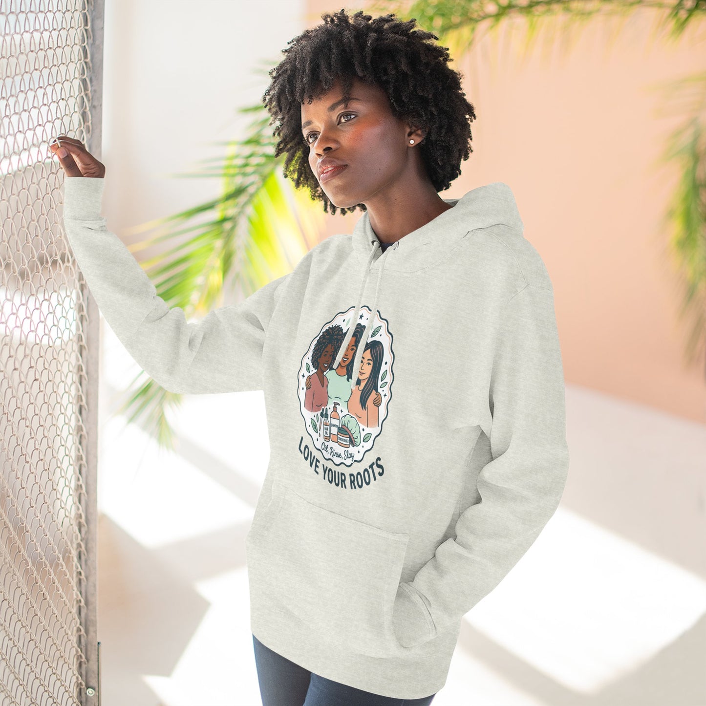 Love Your Roots Hoodie — Women's Multicultural Pride Graphic Pullover