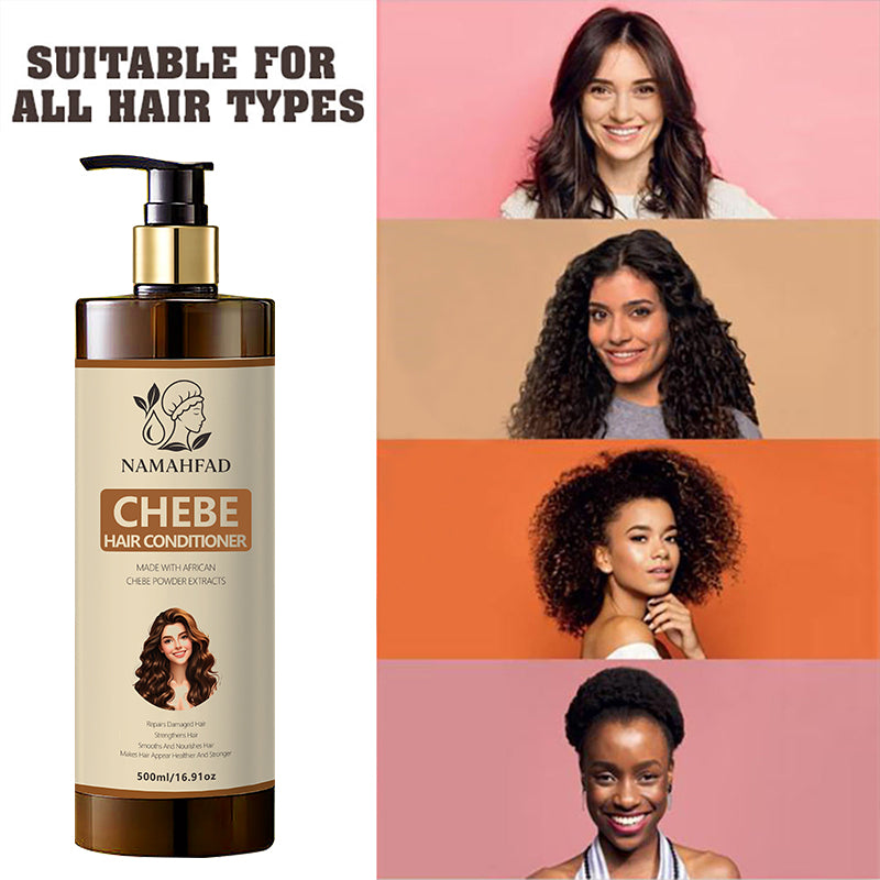 Namahfad Chebe Shampoo & Conditioner Set – Strengthening, Anti‑Breakage & Moisturizing | African Chebe Powder Extracts | Hair Growth & Length Retention