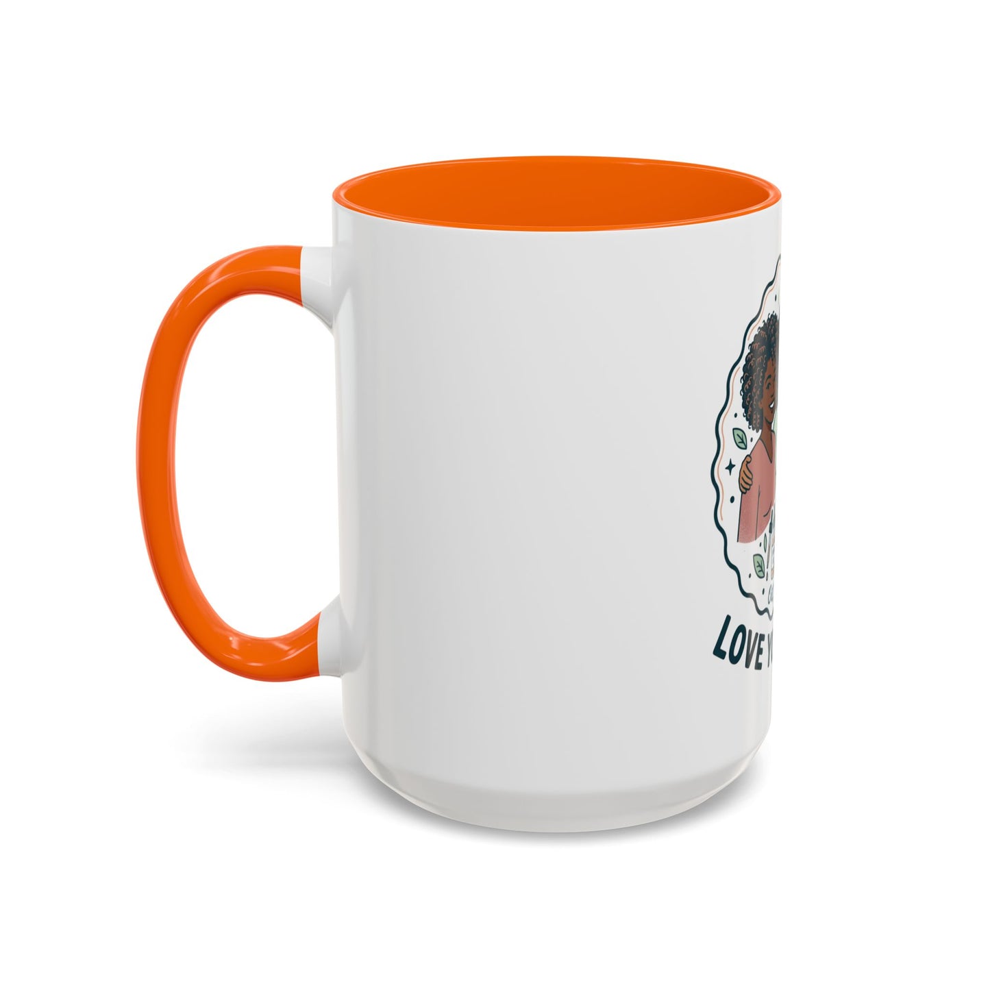 Love Your Roots Coffee Mug — Women’s Natural Hair Care Illustration (11/15oz)