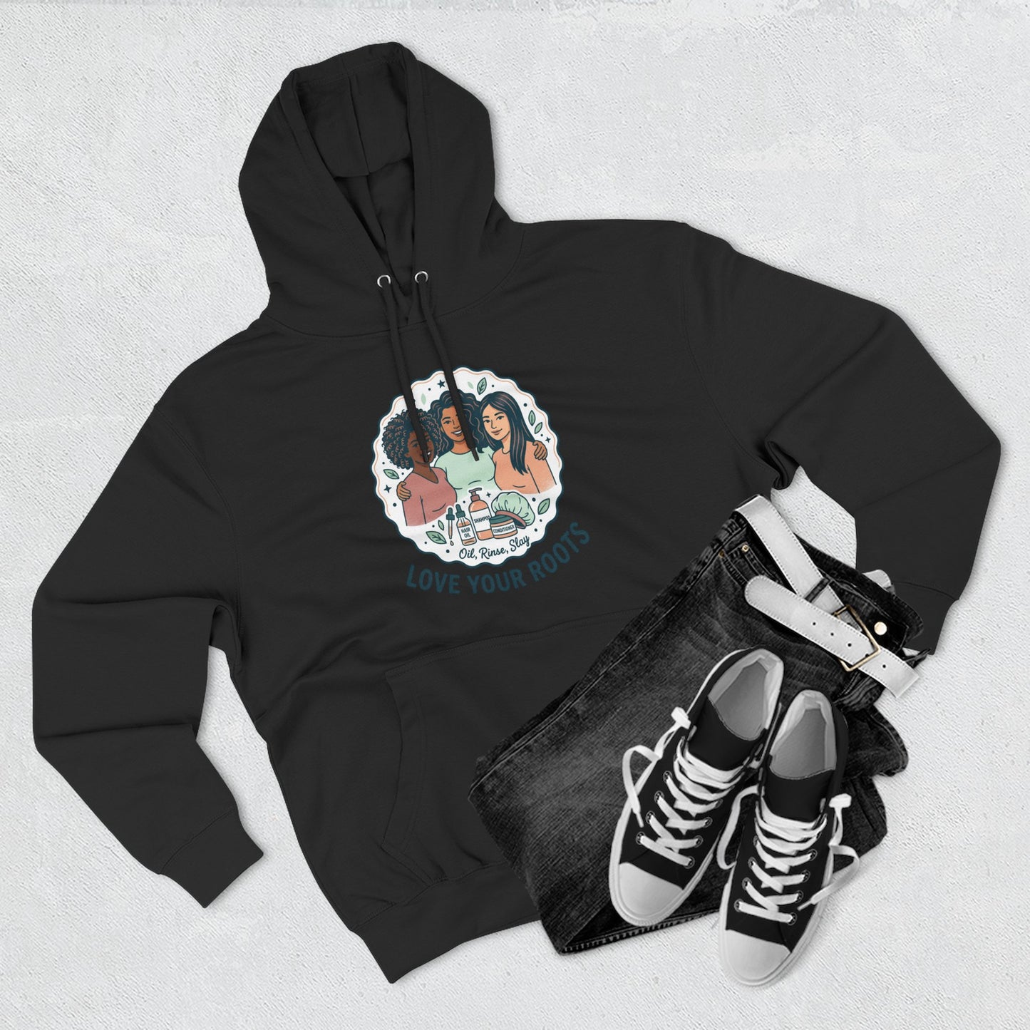 Love Your Roots Hoodie — Women's Multicultural Pride Graphic Pullover