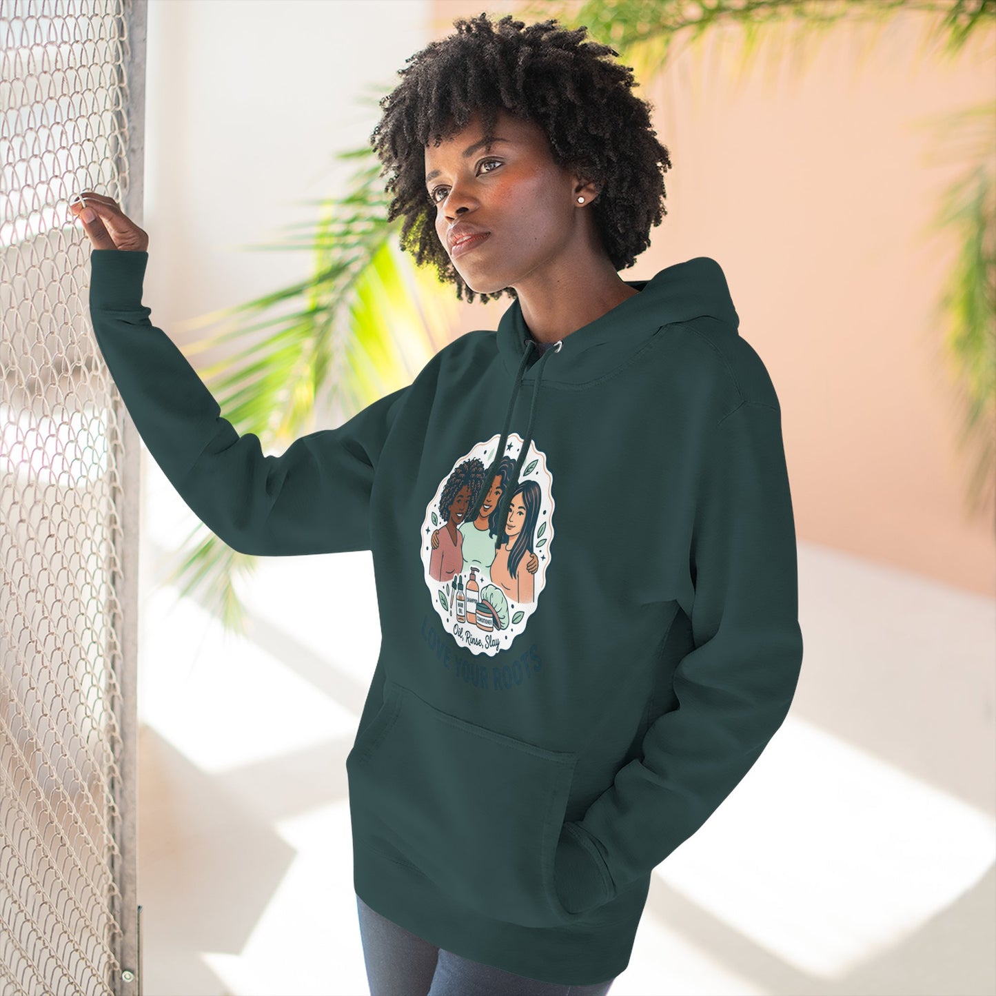 Love Your Roots Hoodie — Women's Multicultural Pride Graphic Pullover