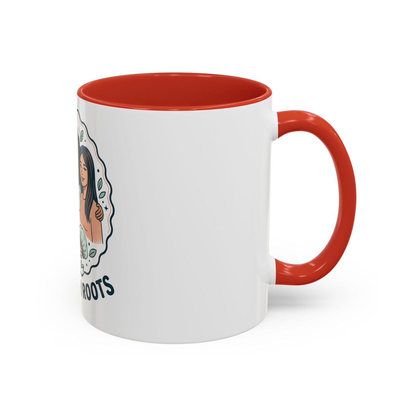 Love Your Roots Coffee Mug — Women’s Natural Hair Care Illustration (11/15oz)