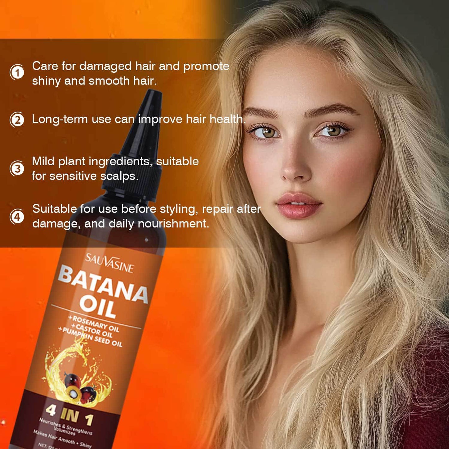 120ml Batana Oil – Moisturizing, Repairing & Anti-Hair Loss Strengthening Hair Oil