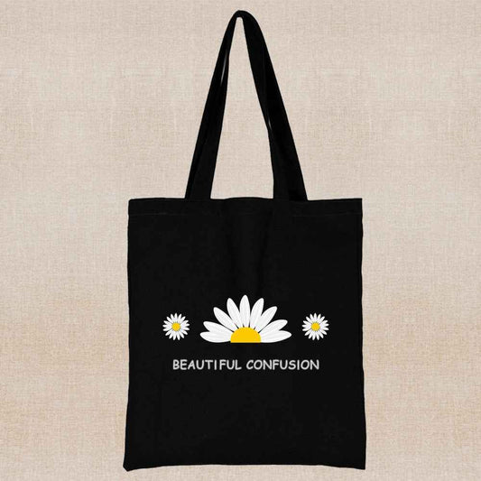 Canvas Shopping Bag Daisy Print Handheld Eco