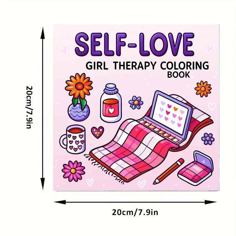 28 Pages Self Loves Coloring Book Coloring Book For Adult Stress Reduction Colouring Book Valentine's Day Gifting, Birthday Party Gift, Drawing Supplies, Christmas Gift, Back To School Supplies