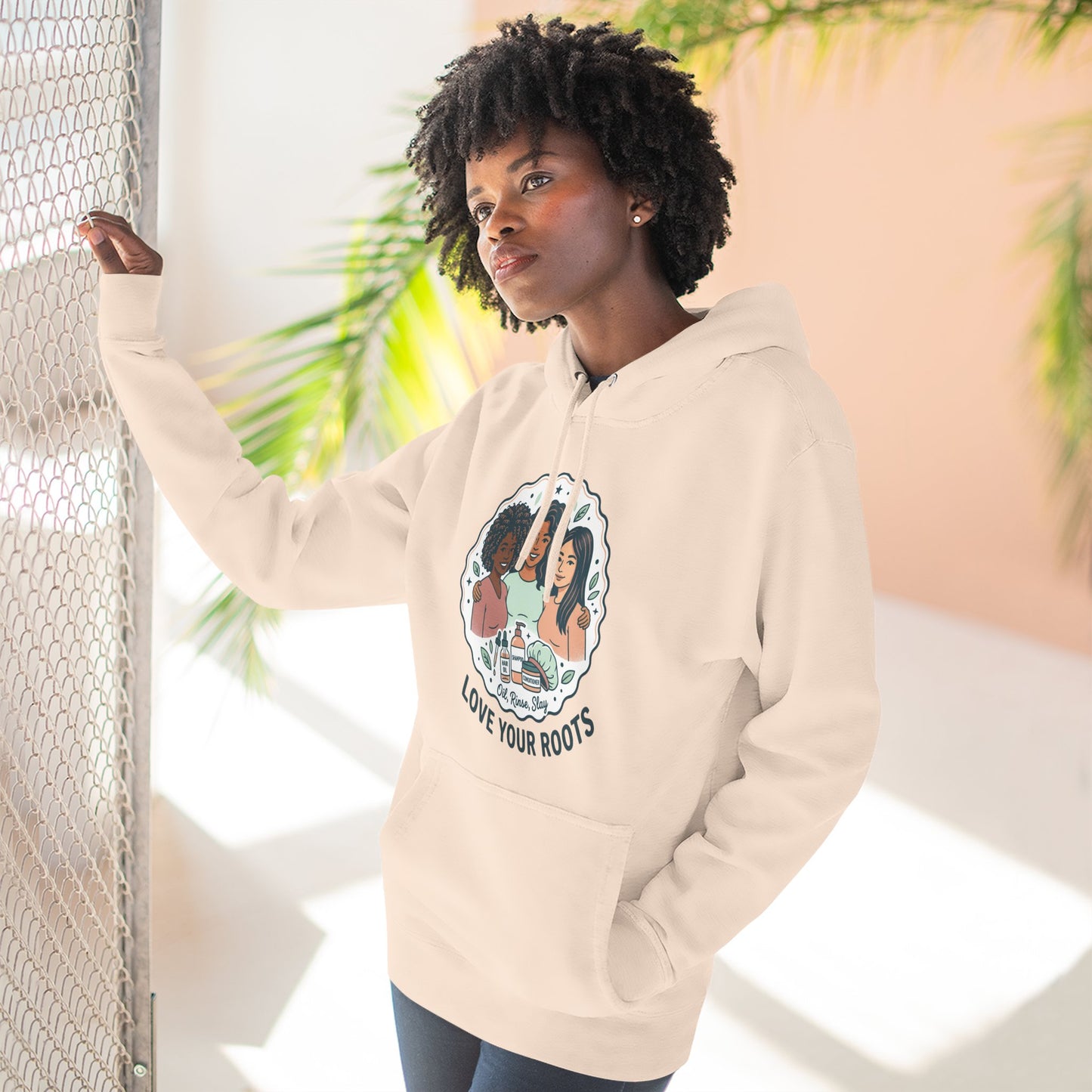 Love Your Roots Hoodie — Women's Multicultural Pride Graphic Pullover