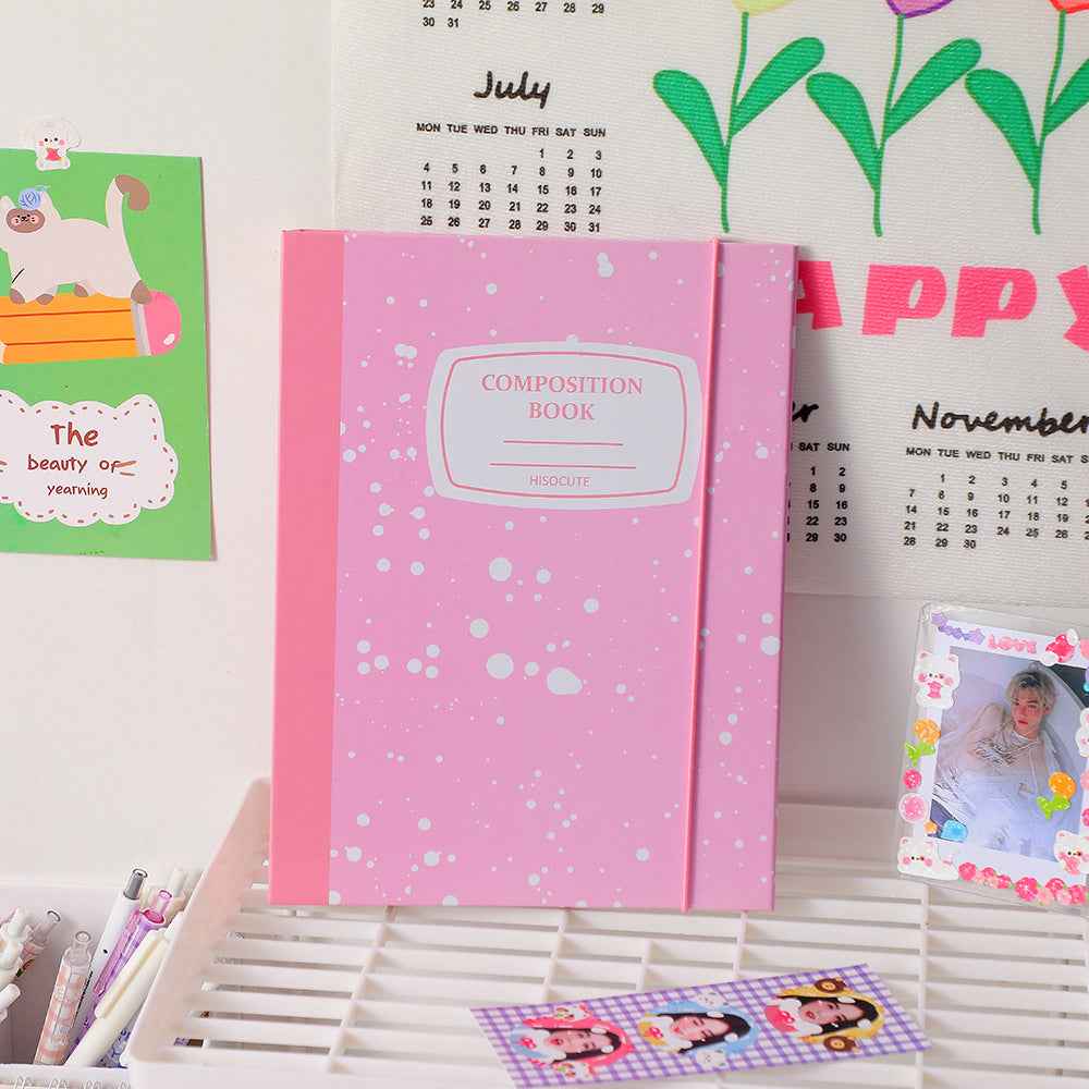 Splash Ink Simple A5 Loose-leaf Storage Book Mini Truck Card Binder 6 Holes Rope Journal Book