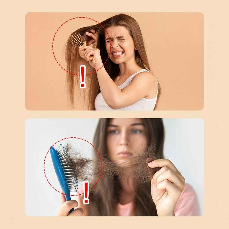 [9-in-1 Hair Oil] 9-in-1 Hair Oil with Rice Water, Rosemary Oil, Castor Oil, Batana Oil, Pumpkin Seed Oil, Peppermint Oil, Chebe Oil, Biotin, Keratin | Moisturizing Smoothness for All Hair Types, Split Ends, Deter Hair Breaka