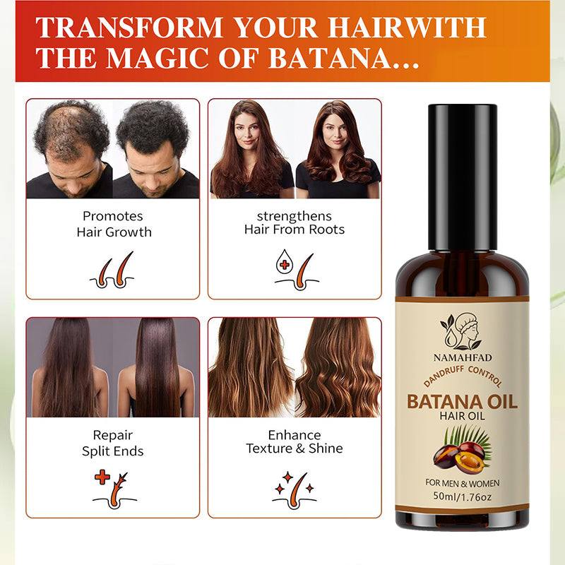 Namahfad Batana Hair Mask & Hair Oil Set – Deep Hydration, Thickening & Breakage Repair | Pure Batana Oil