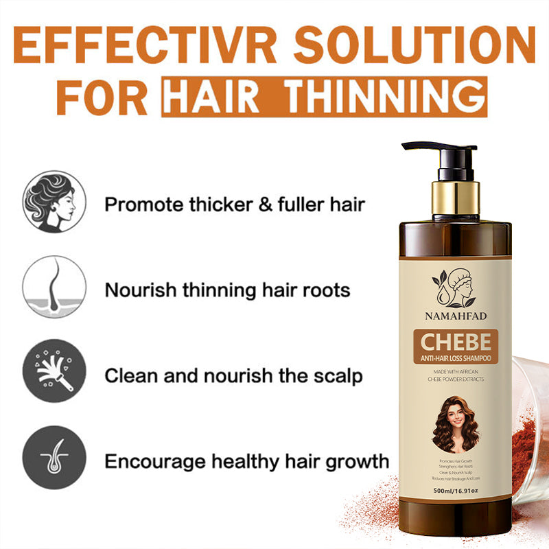 Namahfad Chebe Shampoo & Conditioner Set – Strengthening, Anti‑Breakage & Moisturizing | African Chebe Powder Extracts | Hair Growth & Length Retention