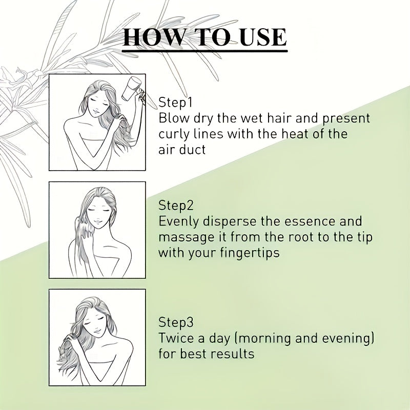 [Smoothing Hair Oil] Moisturizing & Smoothing 100ml Rosemary Hair Oil | Contains Castor Oil, Batana Oil, Pumpkin Seed Oil, Peppermint Oil, Biotin, Keratin, Leave-in conditioner, Strengthen Hair, Anti-Frizz for All Hair Types,