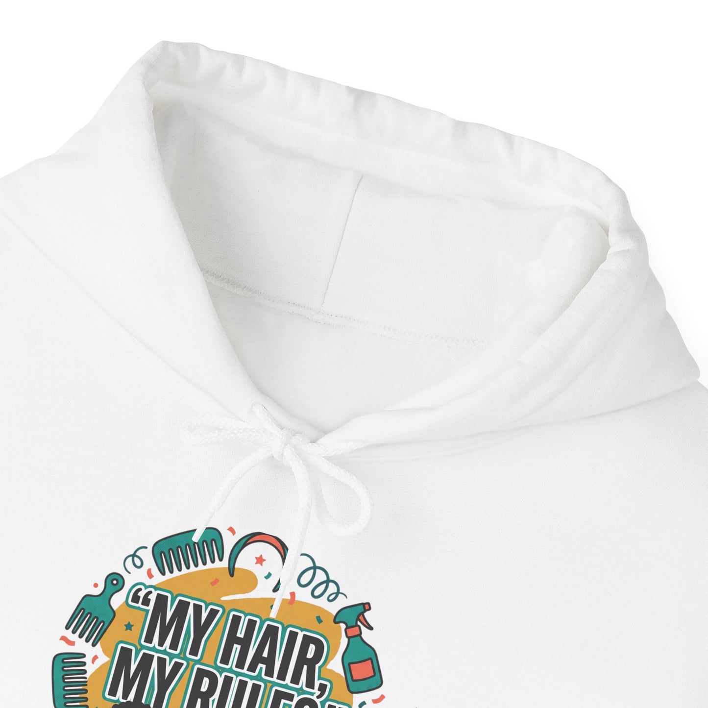 Hoodie — "My Hair, My Rules" Natural Hair Pride Graphic Hoodie