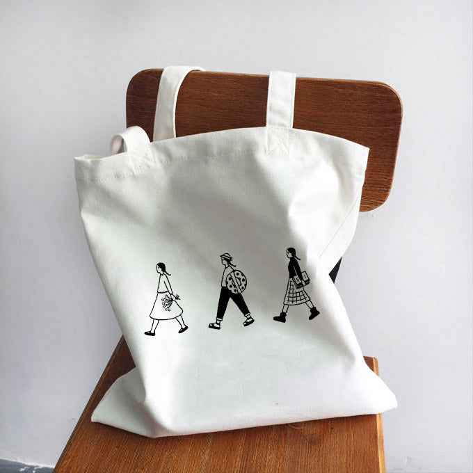 Girl Power Quotes Print Canvas Bag Shoulder
