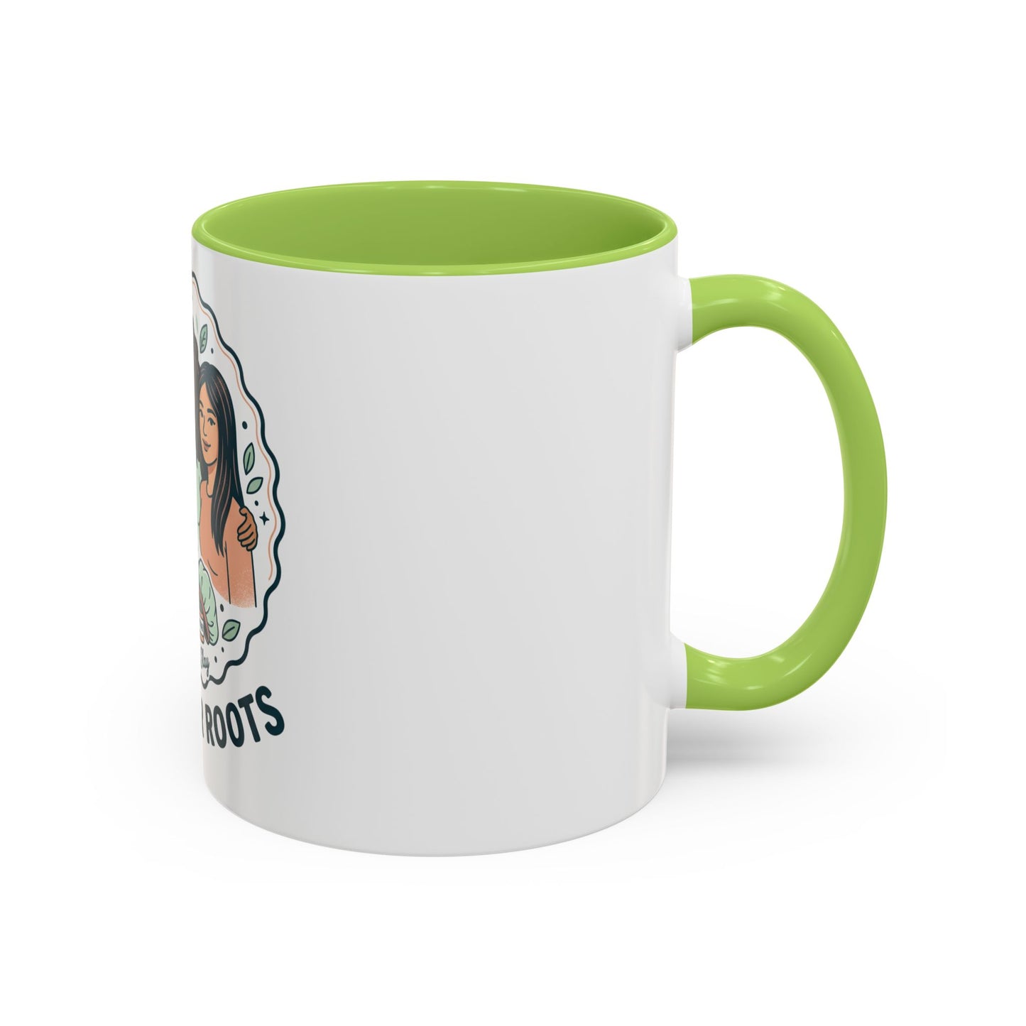 Love Your Roots Coffee Mug — Women’s Natural Hair Care Illustration (11/15oz)