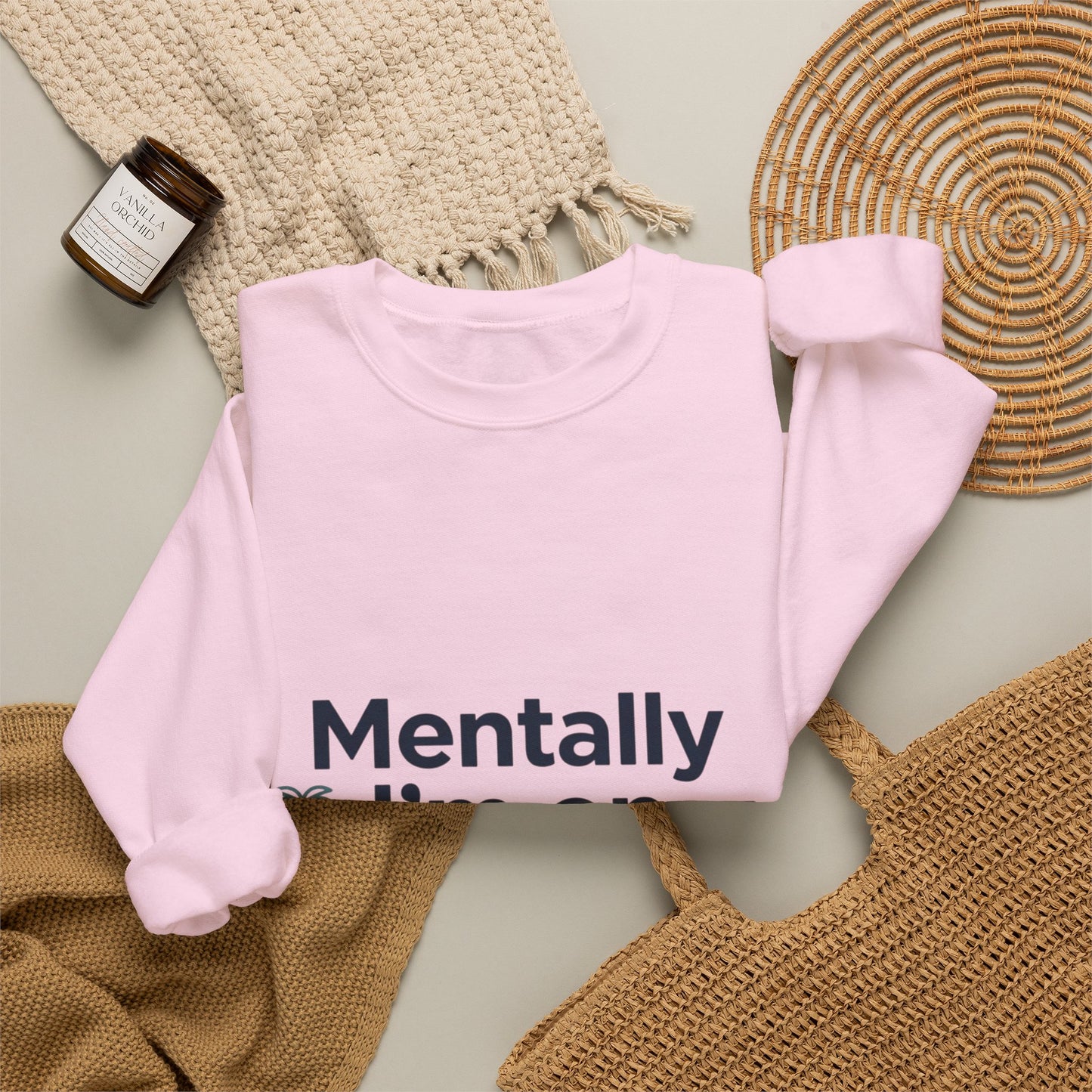Vacation Vibes Sweatshirt — "Mentally I'm on Vacation" Cozy Crewneck