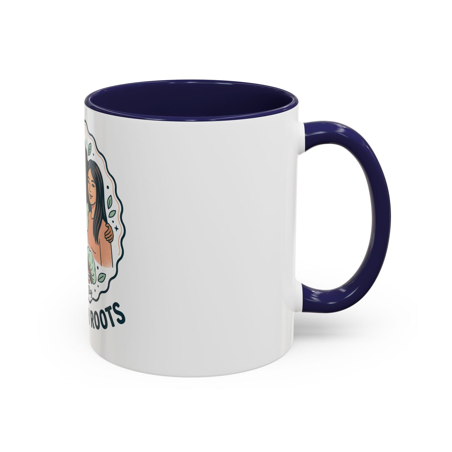 Love Your Roots Coffee Mug — Women’s Natural Hair Care Illustration (11/15oz)
