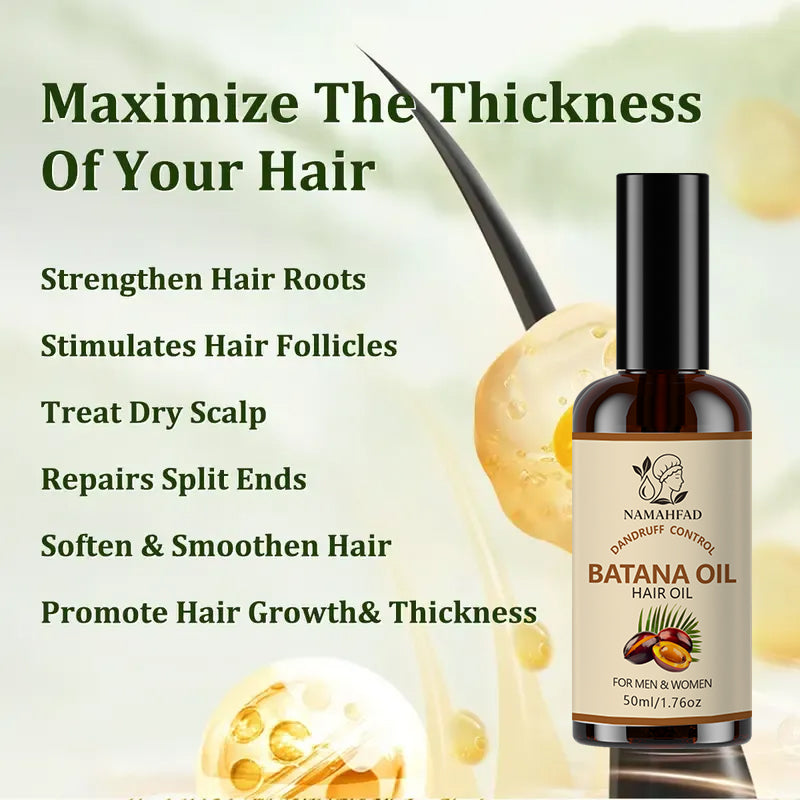Namahfad Batana Hair Oil 2‑Pack – Thickening, Hydrating & Anti‑Breakage Hair Oil | Pure Batana Oil | Nourishes Scalp & Supports Growth