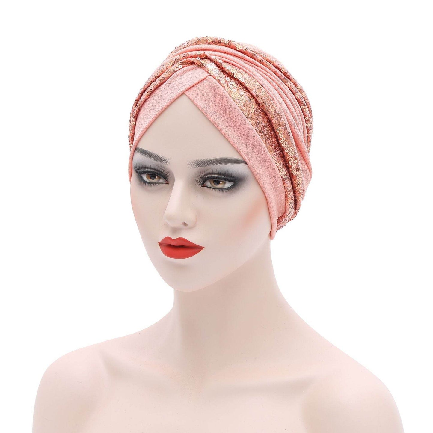 Garbled Cloth Sequined African Baotou Muslim Hat - Unique Style and Comfort - NamafadStore