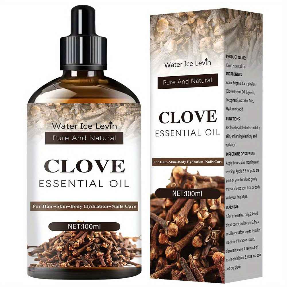 100Ml Clove Essential Oil Multi-Purpose Essential Oil for Face, Body And Hair - Plant Aromatic Essential Oil for Dry Skin, Scalp And Nails
