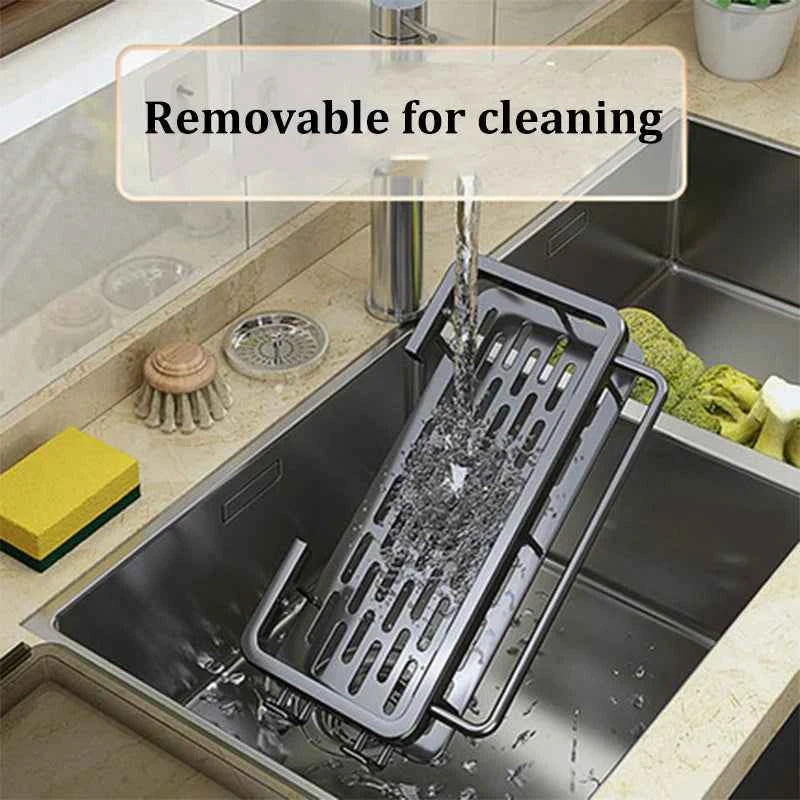 1pcs Multifunctional Wall-mounted Drain Rack Kitchen Rack Punch-free Rag Rack Spice Rack Sink Storage Rack Kitchen Supplies