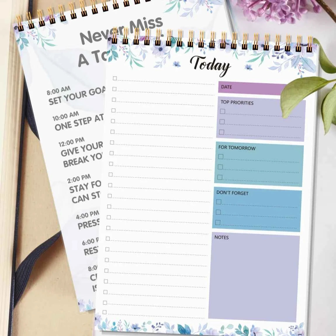 52 sheets To Do List Notepad Undated Daily Planner with Hourly Schedule for Task Management Notebook for Work