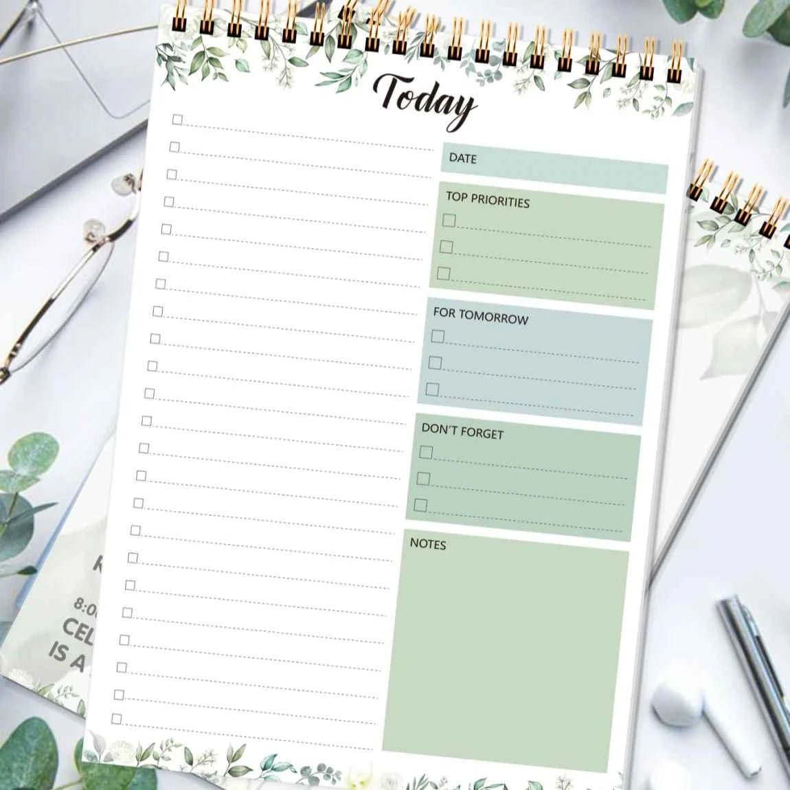 52 sheets To Do List Notepad Undated Daily Planner with Hourly Schedule for Task Management Notebook for Work
