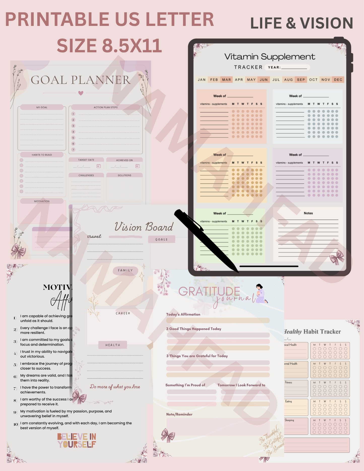 Ultimate 2026/2027 Life & Wellness Planner Bundle for Women & Moms | All-In-One Digital Organizer, Budget, Self-Care, Meal Prep Toolkit, GoodNotes Notability