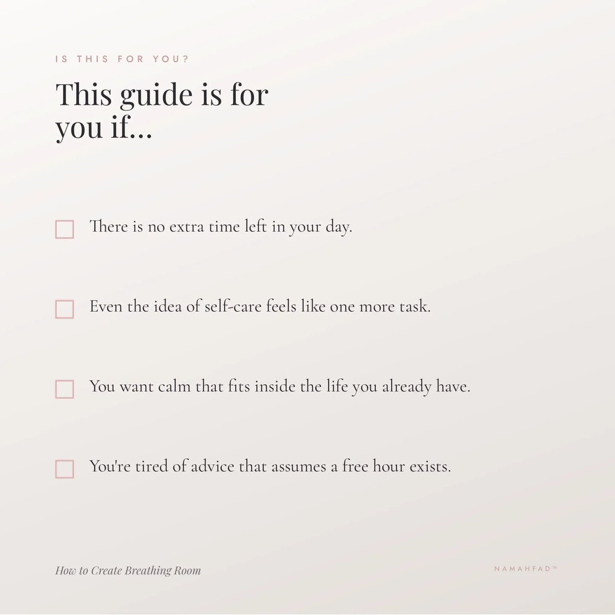 How to Create Breathing Room When You Have No Extra Time