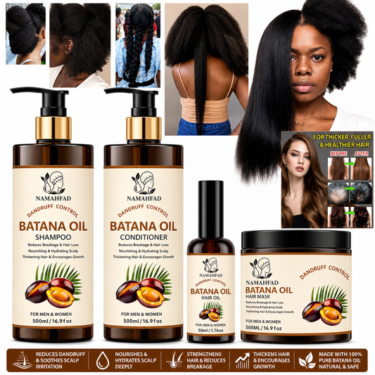 Namahfad Batana Haircare Set | Complete Hair Repair System with Bonnet