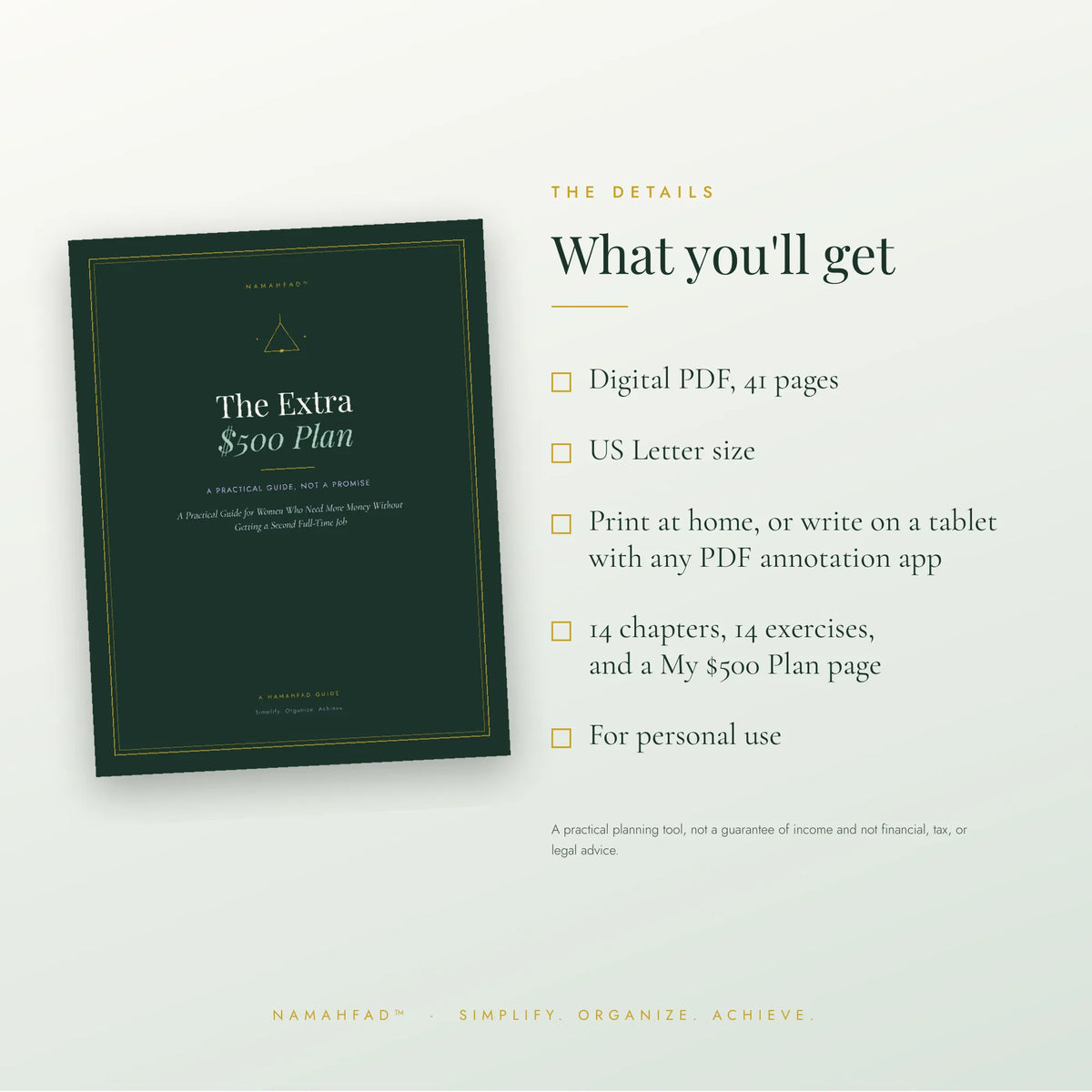 The Extra $500 Plan: A Practical Guide for Women Who Need More Money Without a Second Job