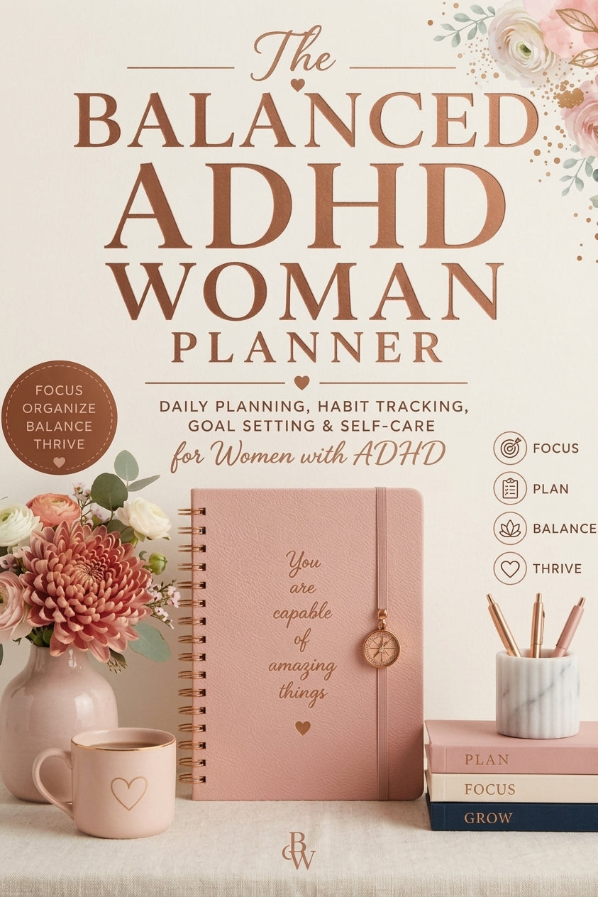 The Balanced ADHD Woman Planner™ ADHD Digital &amp; Printable Planner for Women