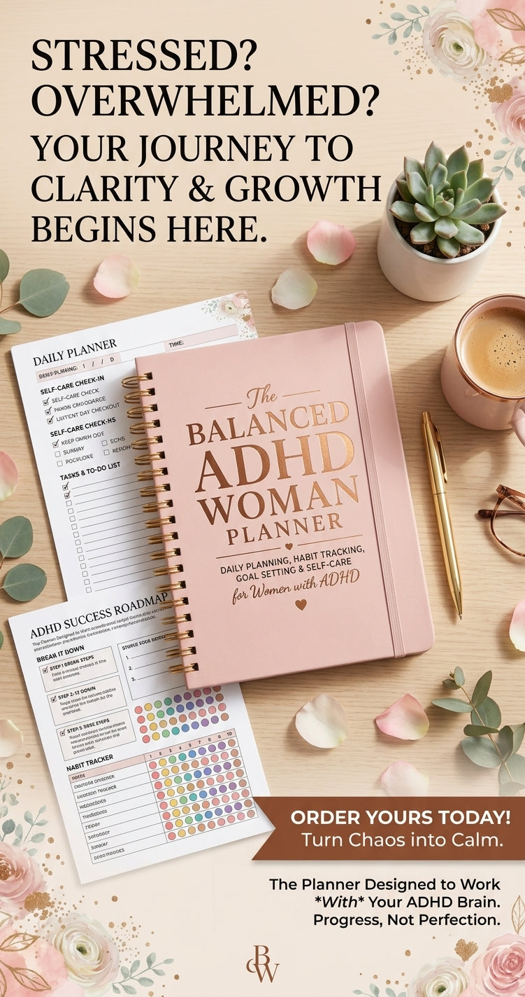 The Balanced ADHD Woman Planner™ ADHD Digital &amp; Printable Planner for Women