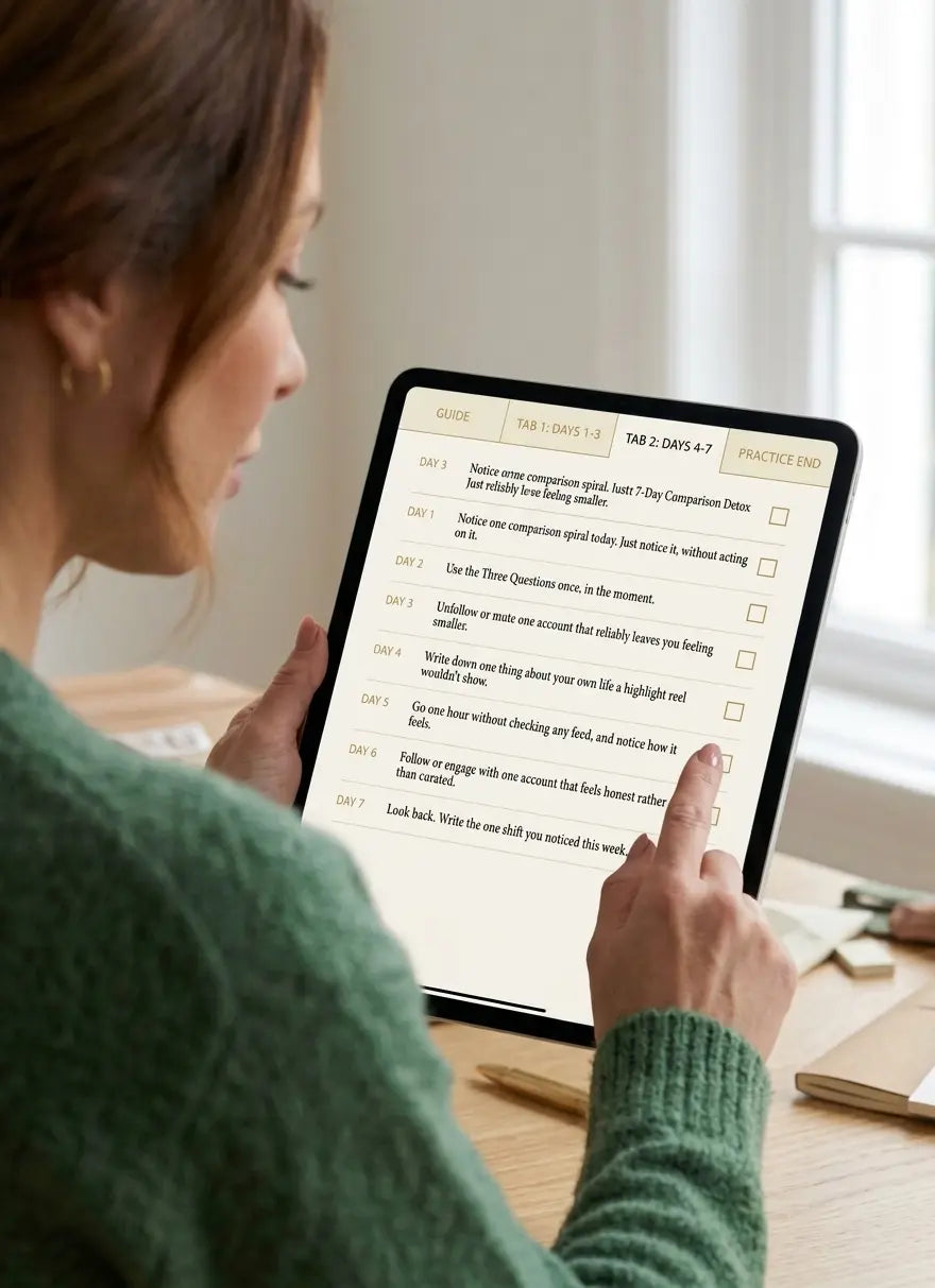 La cure de désintoxication de la comparaison : une courte pause pour le moment où vous fermez l'application en vous sentant plus mal