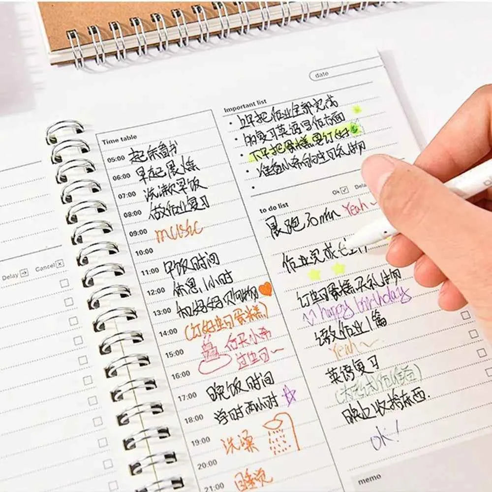 Daily Weekly Monthly Planning Schedule Retro Coil Coil Planner This To Do List Organizer Improve Productivity Manual