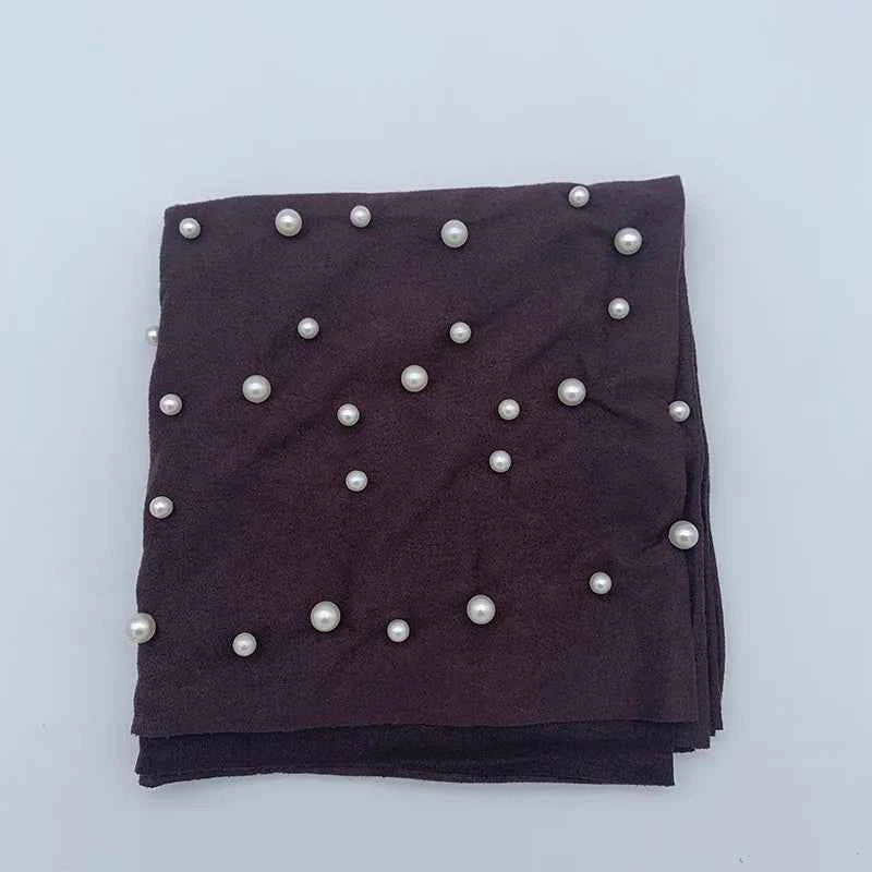 New Muslim Suede Turban Cap – Twist Velvet Beaded Hijab Bonnet for Women